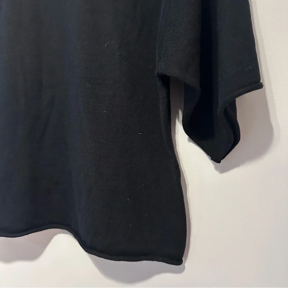 Territory Ahead Merino Wool Wide Sleeve Petite Black Sweater